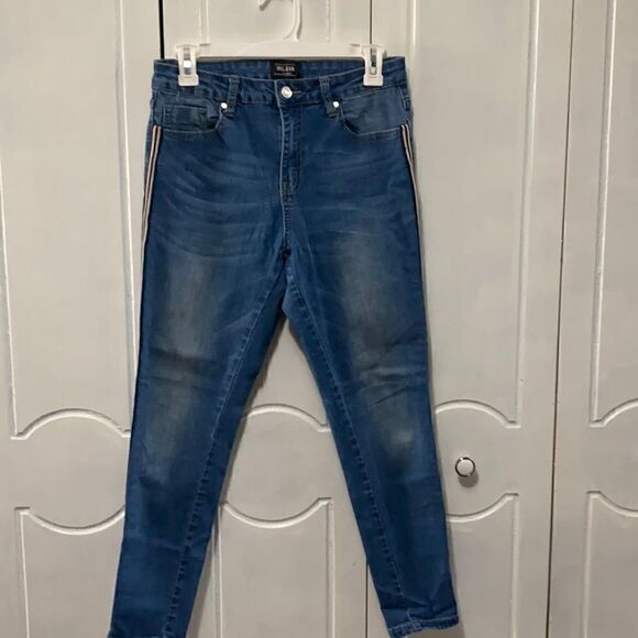 IRIS Jeans Los Angelos High Waist Side Striped  9 - Picture 2 of 15